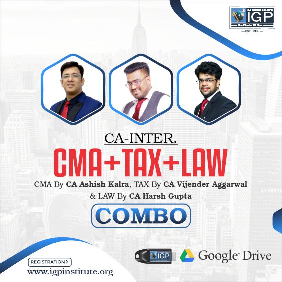 CA Inter - CMA, Law & IT + GST Combo
