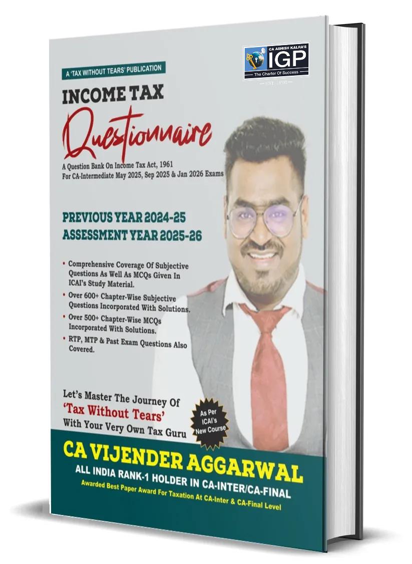 CA-Taxation (Income Tax )-CA Vijender Aggarwal
